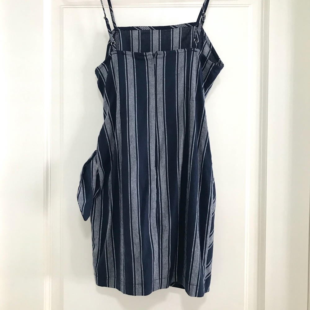 Forever 21 Navy blue and white Striped Mini Dress-S - Picture 2 of 3